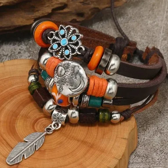 Leather Multilayered Bracelet - Picture 3 of 3